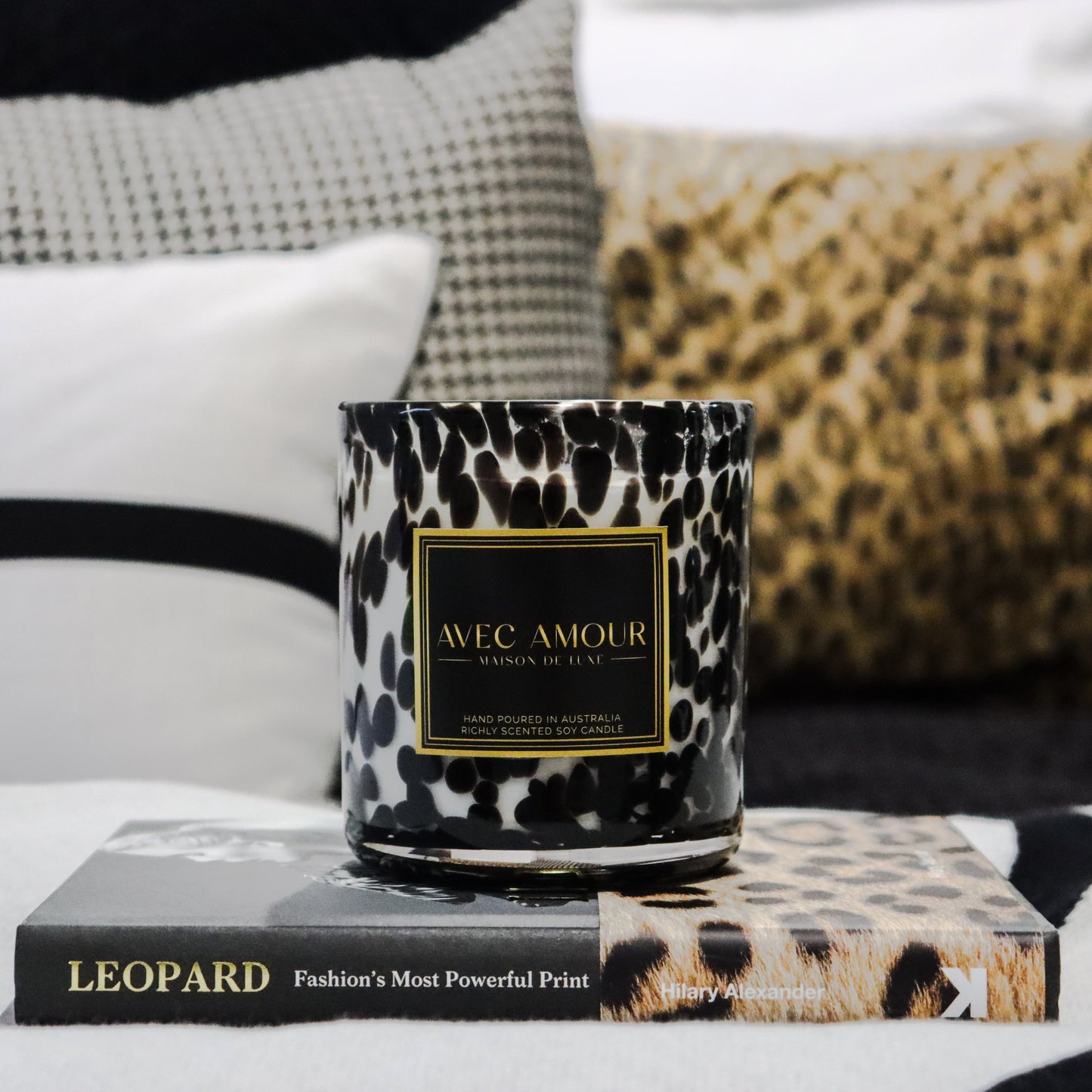Cheetah Glass Candle - Noele LIMITED EDITION
