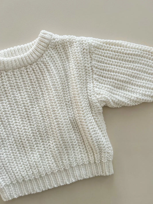 Chunky Knit Jumper - White (12-18M)