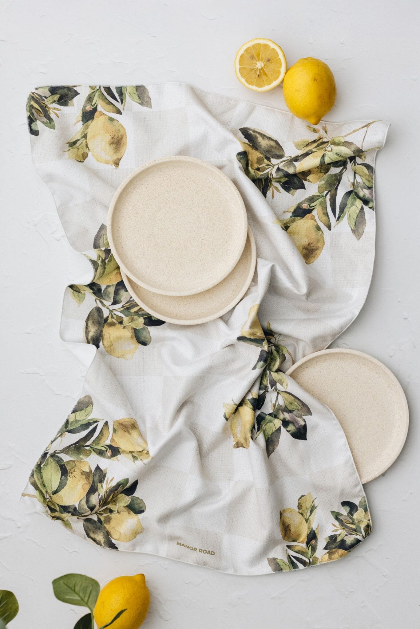 Manor Road Microfiber Tea Towel - Citrons