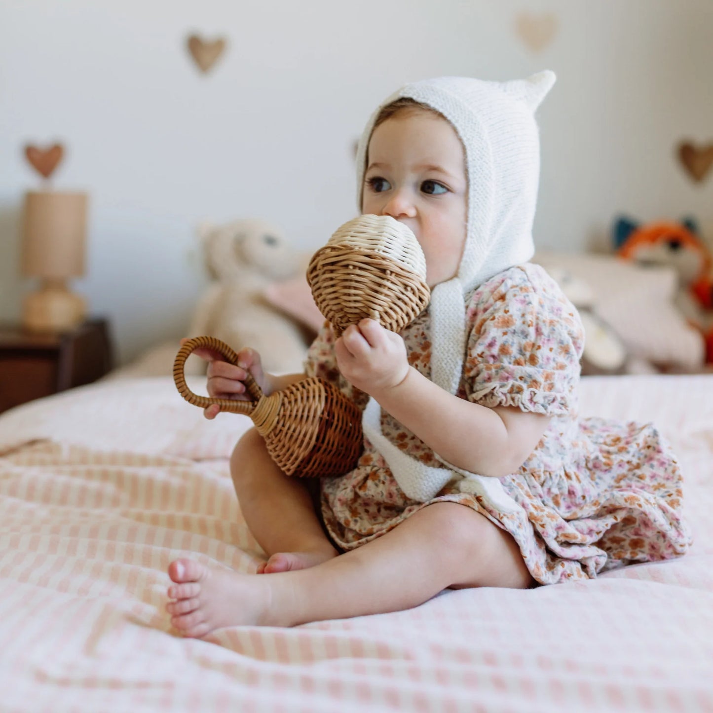 Acorn Rattan Rattle
