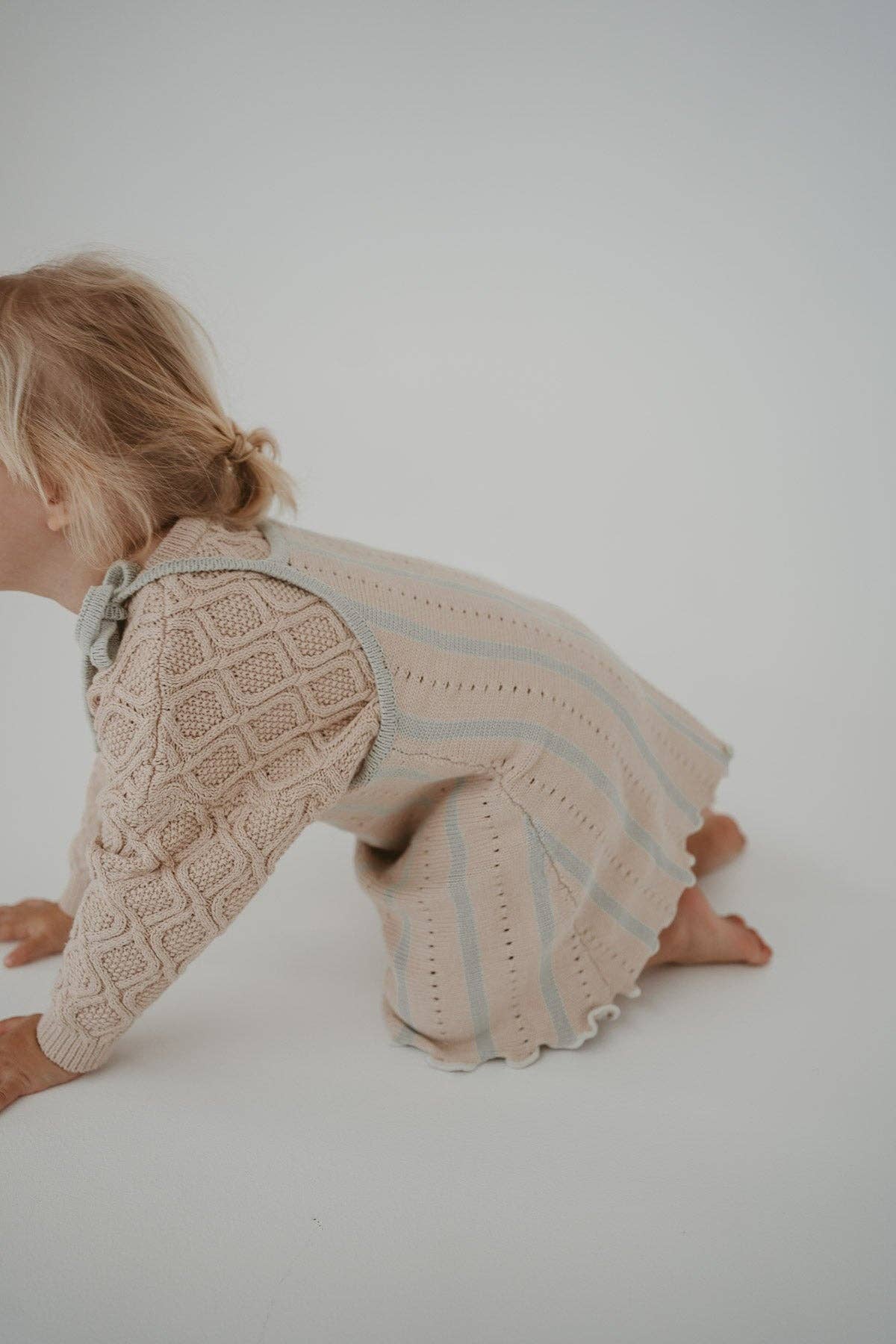 Textured Knit Jumper - Ecru Diamond (6/7Y)
