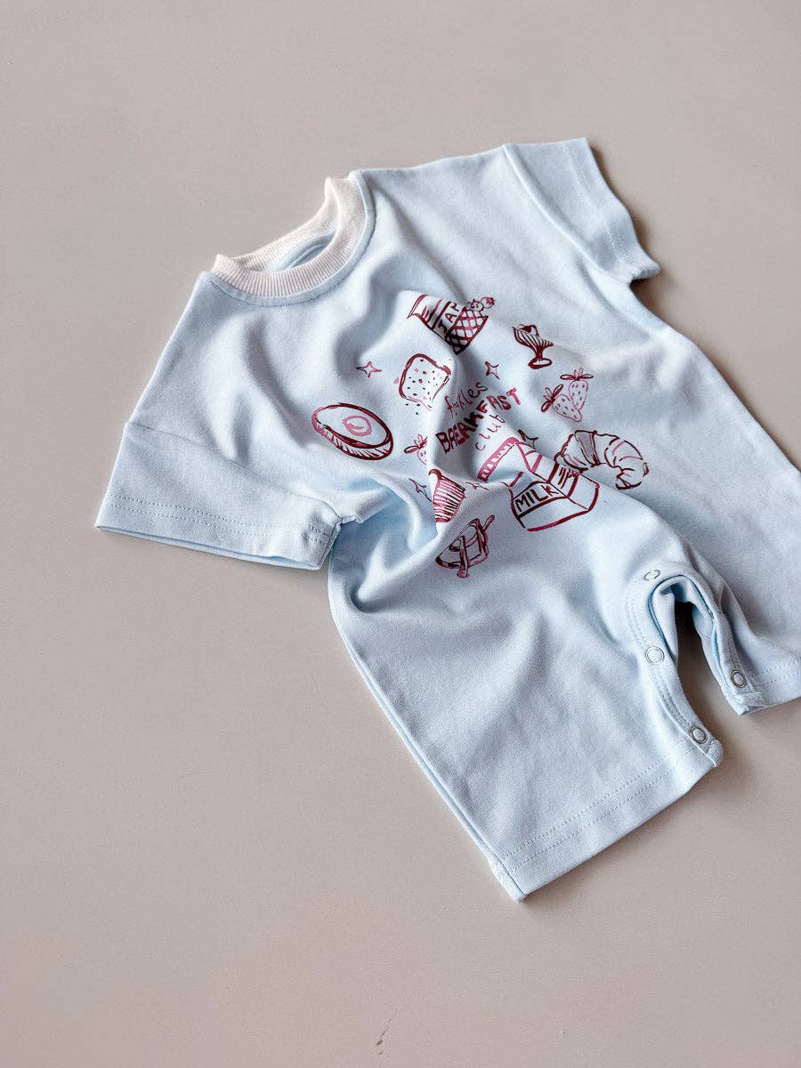 Breakfast Club Romper - Sky (6-12M)