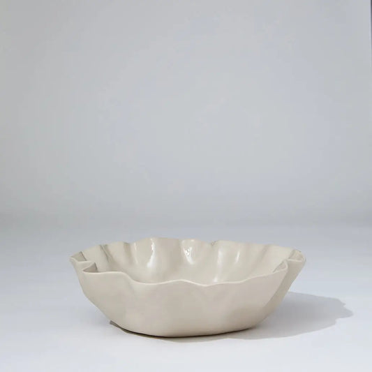 Ruffle Bowl - Chalk White (L)