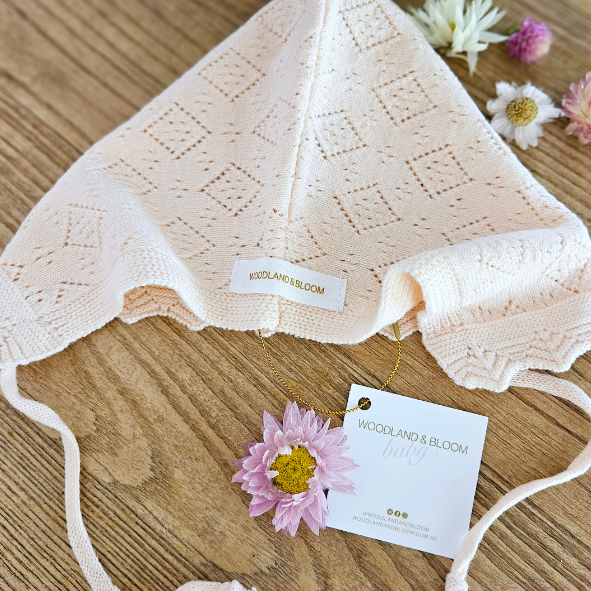 Lullaby Bonnet - Natural White
