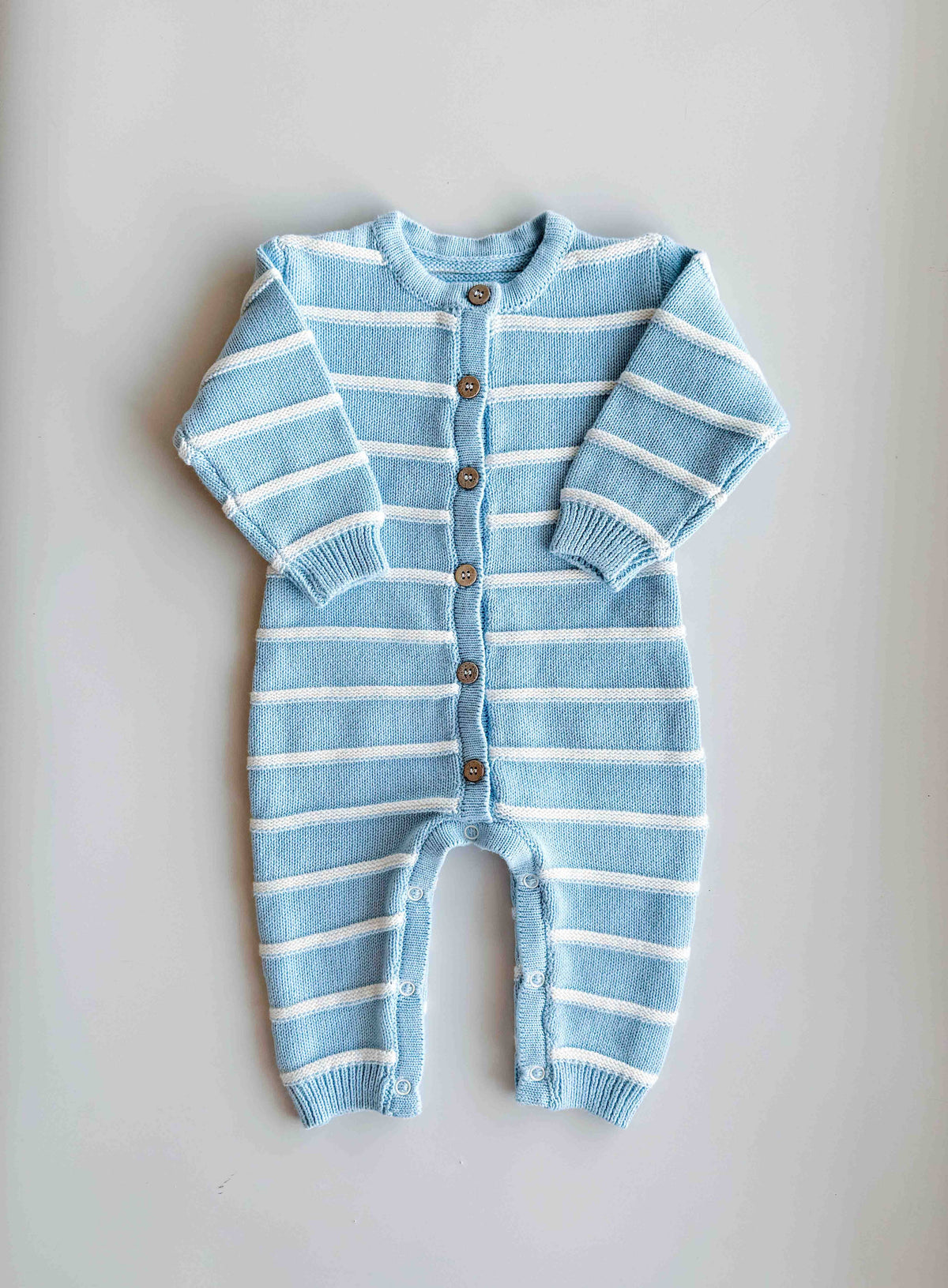 Raised Stripe Full Romper - Arctic (1Y)