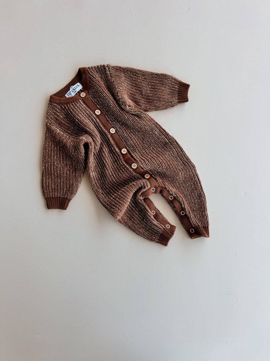 Chunky Full Romper - Chocolate (NB)