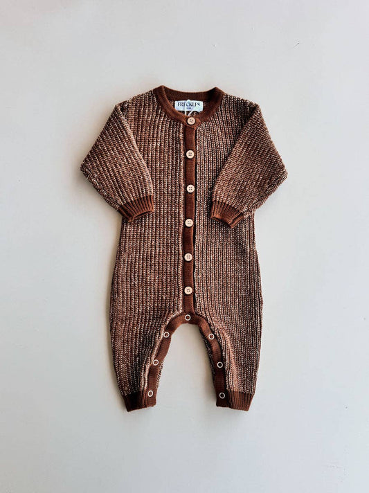 Chunky Full Romper - Chocolate (1Y)