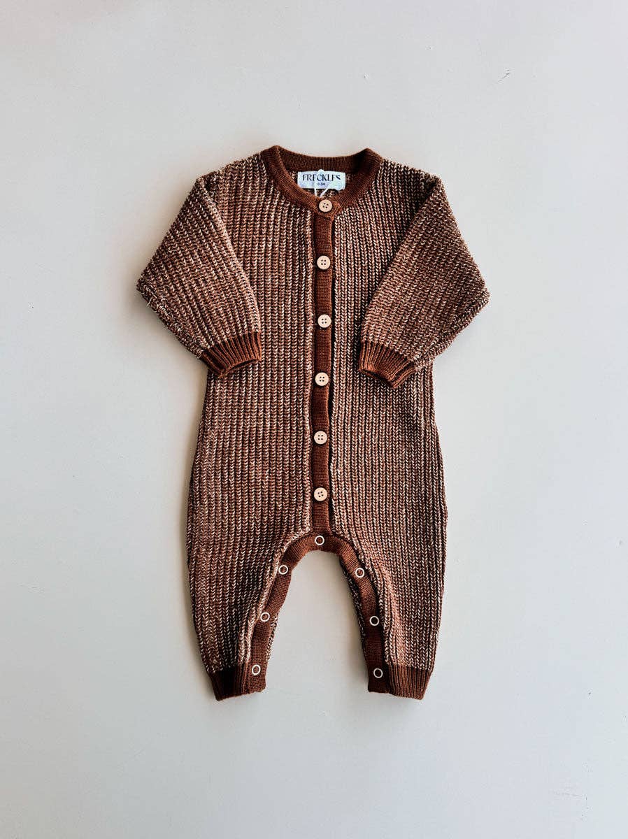 Chunky Full Romper - Chocolate (NB)