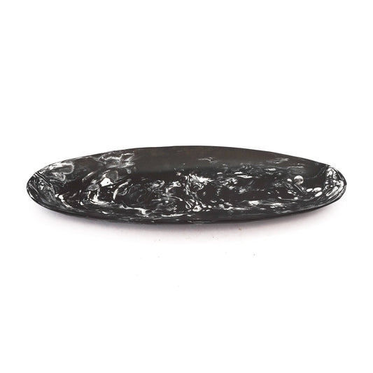 Resin Platter - Black Marble