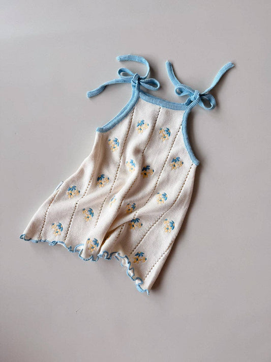 Bloom Pointelle Tie Dress - Pansy (2/3Y)
