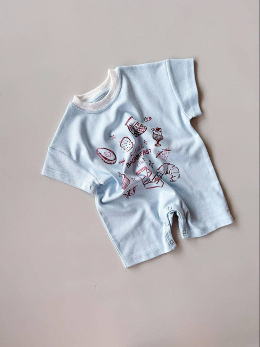 Breakfast Club Romper - Sky (6-12M)