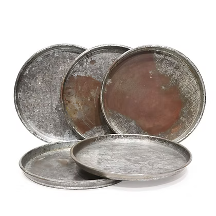 Moss Round Metal Platter - 42cm